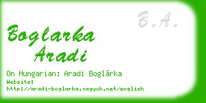 boglarka aradi business card
