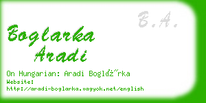 boglarka aradi business card